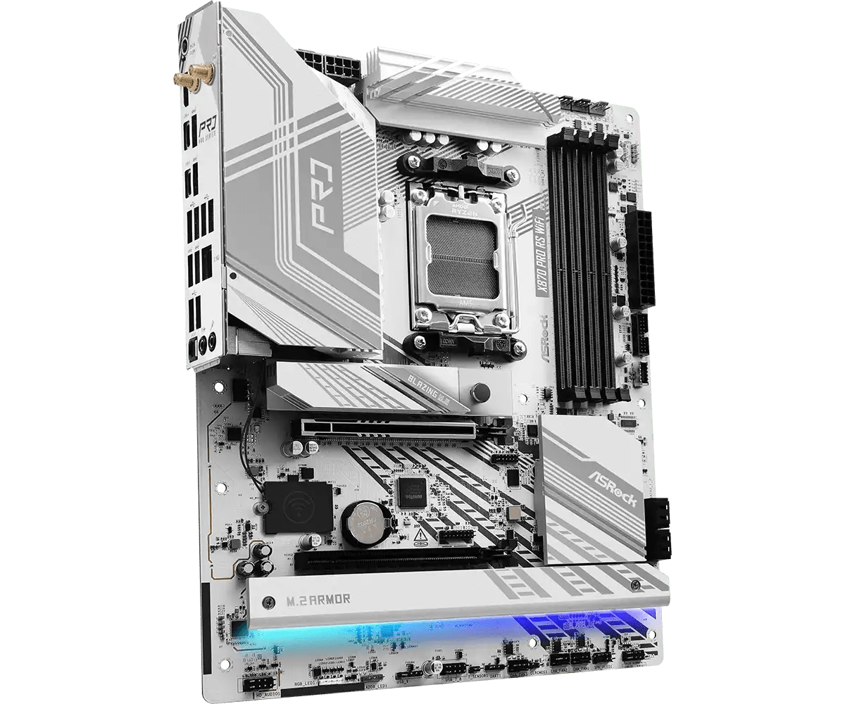 ASRock X870 Pro RS WiFi AMD AM5 Socket Gaming Motherboard | 90 - MXBQ00 - A0UAYZ - 4710483949333 - Vektra Computers LLC ASRock X870 Pro RS WiFi AMD AM5 Socket Gaming Motherboard | 90 - MXBQ00 - A0UAYZ - 4710483949333 - Vektra Computers LLC